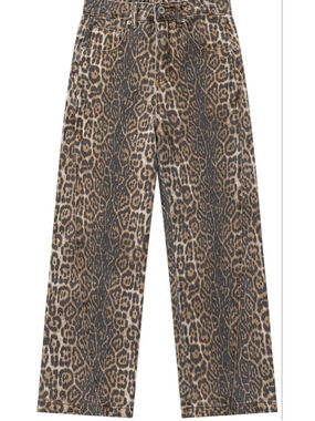 NEW Y2k Leopard High Waisted Cheetah Jeans Vintage look 28/30
